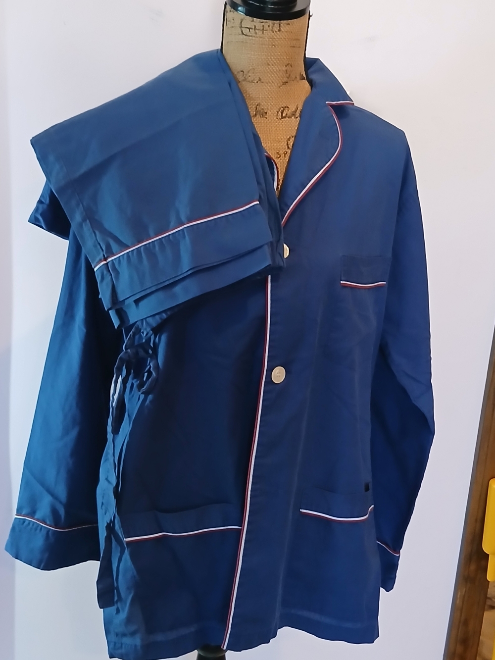 Womens Christian Dior Navy Blue Pajama Set Size M